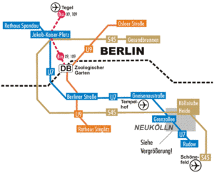 Skizze f�r die Anfahrt mit dem PKW